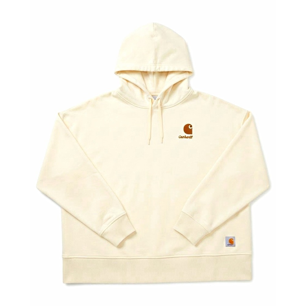Carhartt Mens XL Beige Workwear Gorpcore Pullover Hoodie Logo TS6479-W